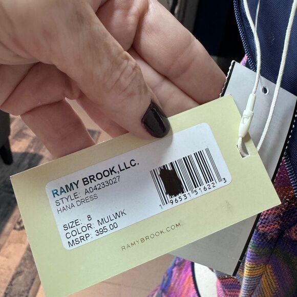 Ramy Brook Hana Cutout Knit Minidress Multi Wavey Knit Size 8 NWT - Picture 13 of 14